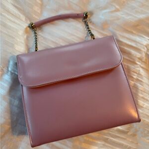 Vintage Women’s Pink Leather Top-Handle Bag